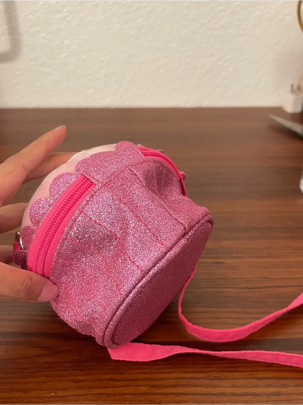 Claire's Pink Cupcake Crossbody Bag with Sprinkles